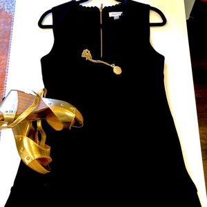 Calvin Klein flare V-neck dress